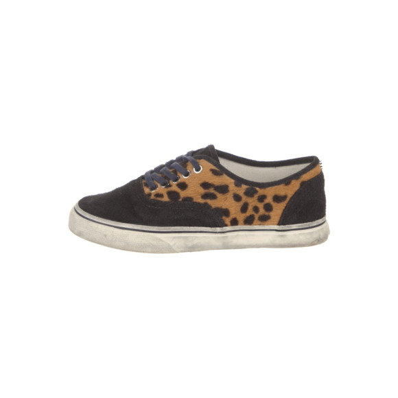 RE/DONE NIB 70s Low Top Skate in Leopard Calf Hair Size EU 38/US 8 - Picture 4 of 9